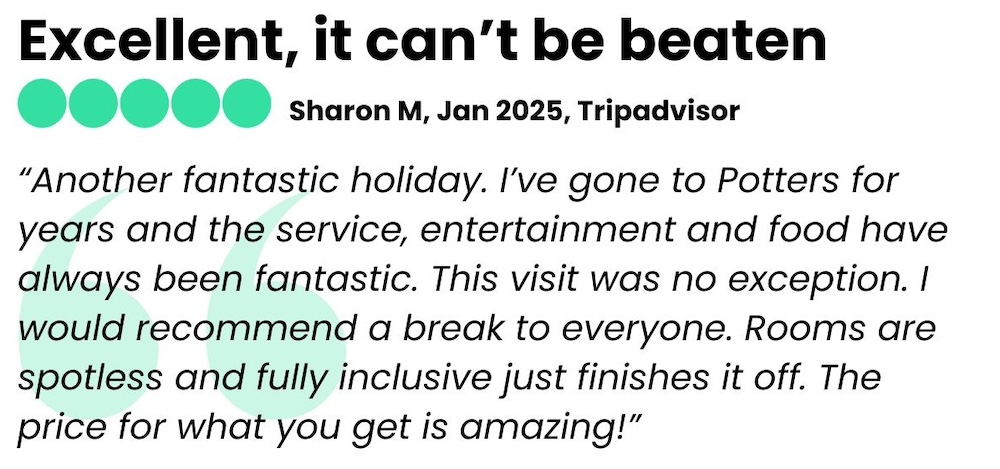 Tripadvisor review of Potters Resorts